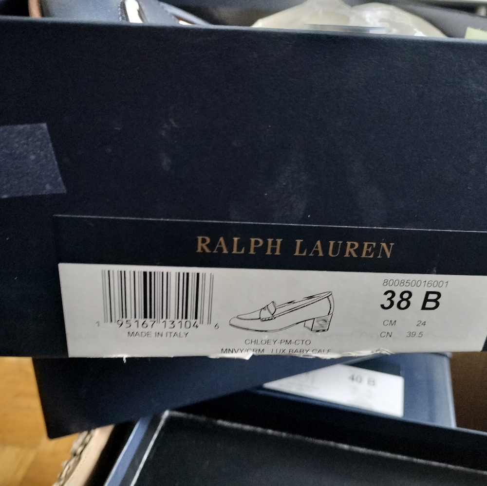 Ralph Lauren blue and white shoe